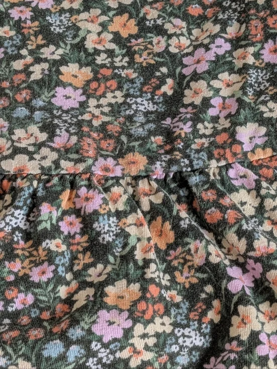 Old Navy 18M-24M - Green Floral Girls' Short Sleeve Summer Dress - Picture 3 of 3